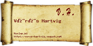 Vörös Hartvig névjegykártya